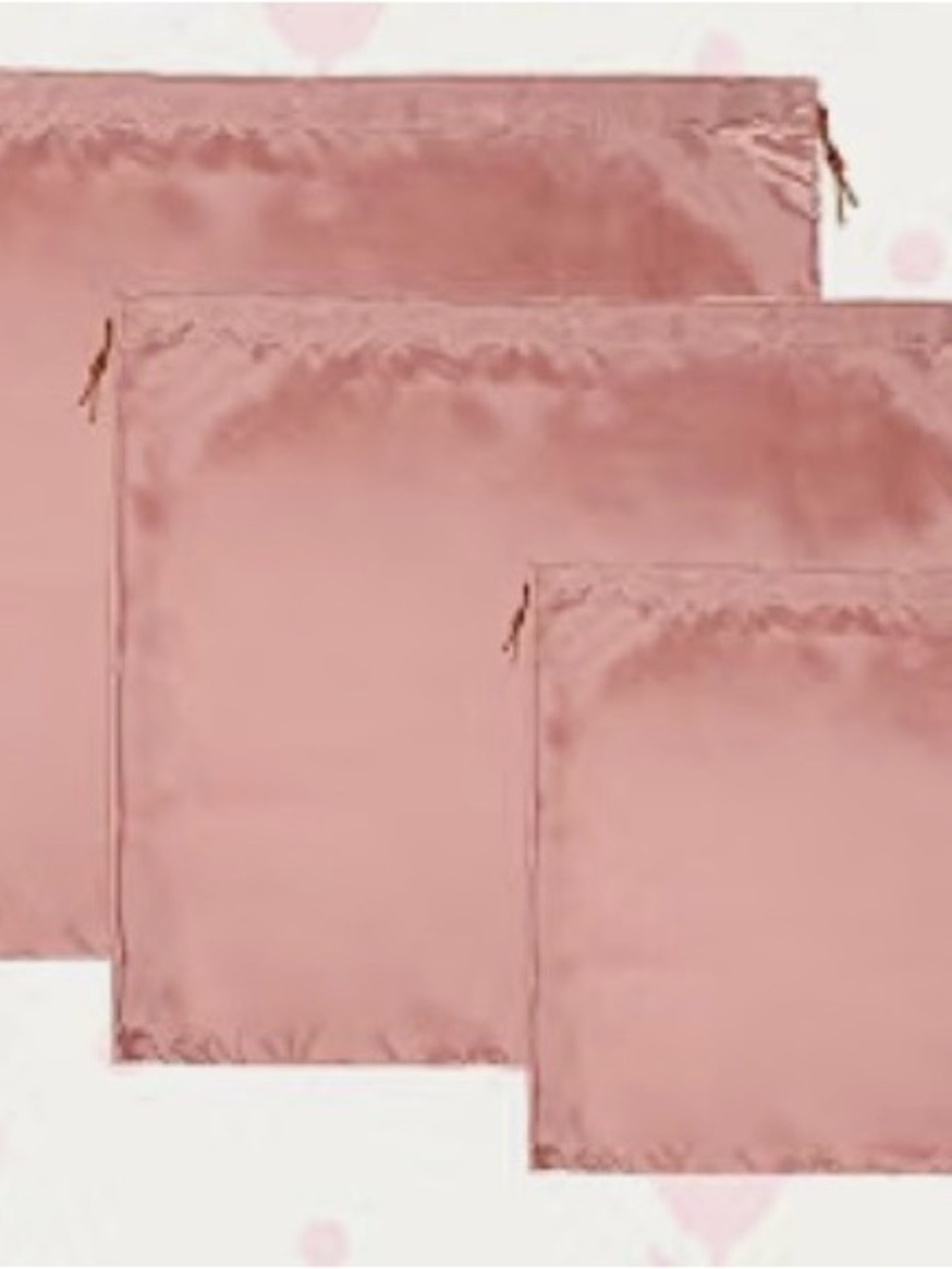 Dusty Rose Satin Dust Bags for Hand Bags and accessories. Three Sizes Pick 1